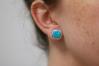 10mm Aqua Opal Stud Earrings | Image 3