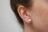 6mm White Opal Bead Stud Earrings | Image 4
