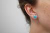 8mm Aqua Opal Stud Earrings (9 Colours Available) | Image 4