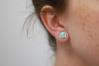 8mm Green Opal Stud Earrings  | Image 4