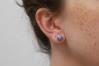 Purple Opal Bead 8mm Stud Earrings (9 Colours Available) | Image 4