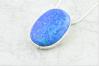 Silver Large Dark Blue Opal Pendant 18x25mm | Image 3