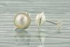 Sterling Silver White Pearl Stud Earrings | Image 3