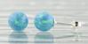 8mm Aqua Opal Bead Stud Earrings ( 9 Colours Available) | Image 2