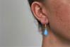 9x13mm Opal Silver Drop Earrings | Image 2