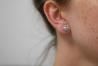 Silver Grey Pearl Stud Earrings | Image 4