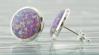 7mm Purple Opal Stud Earrings (9 Colours Available) | Image 2