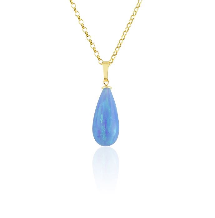 Blue opal teardrop pendant | Image 1