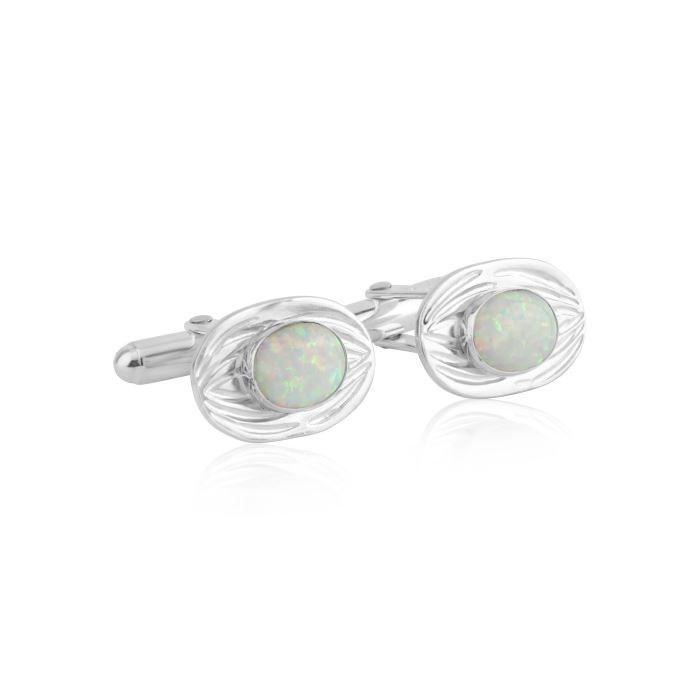 White Opal Cufflinks | Image 1