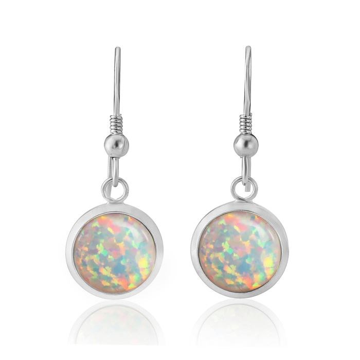 White Opal Drop Earrings ( Other Colours Available) | Image 1