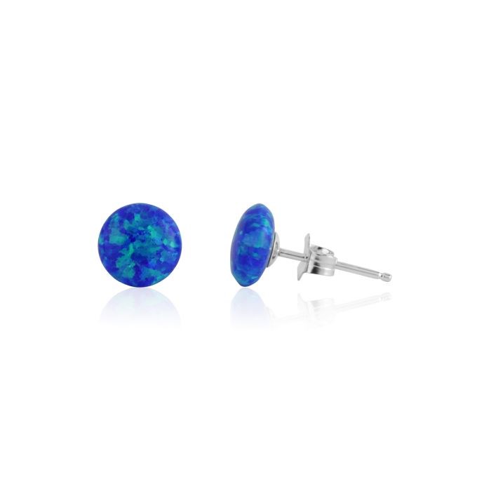 4mm Opal Button Stud Earrings (8 other colours available) | Image 1