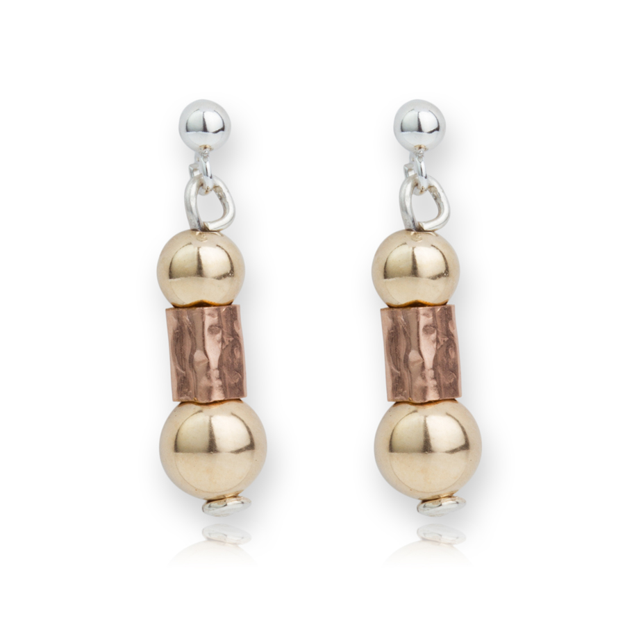 Gold and Silver Drop Earrings | Image 1