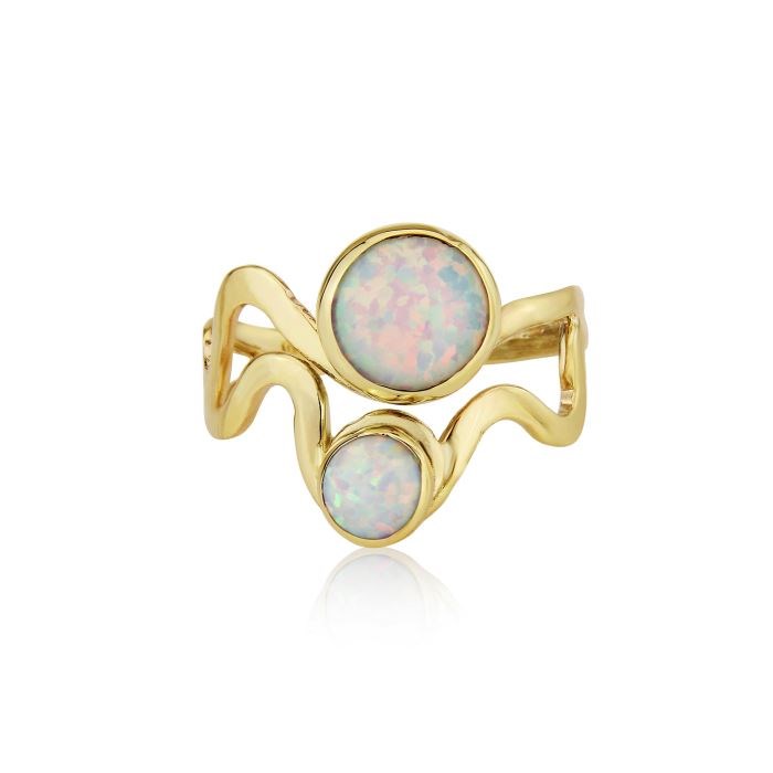 9ct Gold White Opal Ring | Image 1