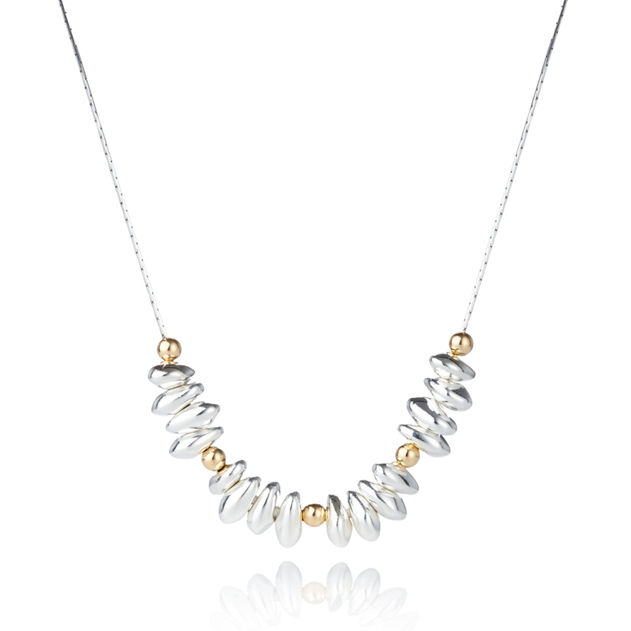 Gold and Silver Nugget Necklace | Image 1