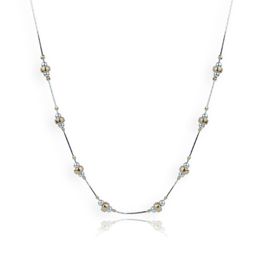 Rose and Yellow Gold and Silver Necklace | Image 1