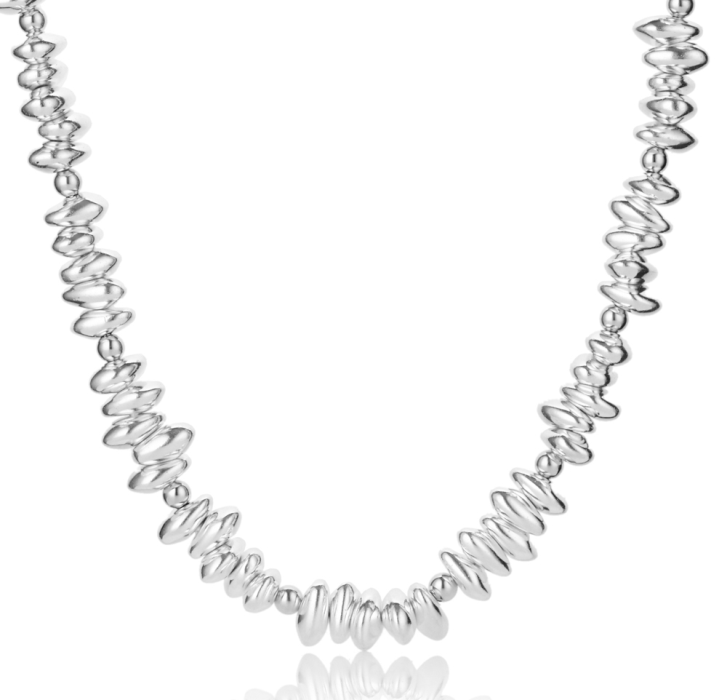  Silver Pebble Necklace | Image 1
