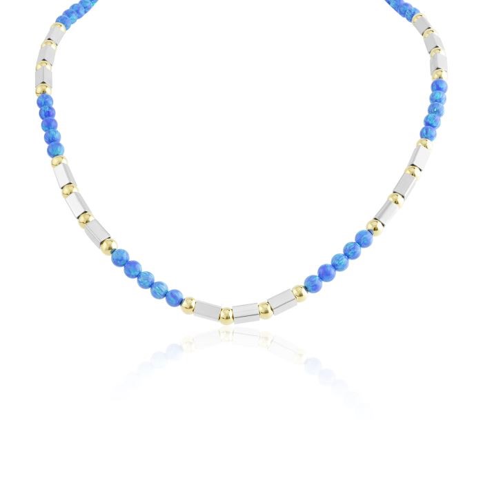 Gold and silver opal necklace | Image 1