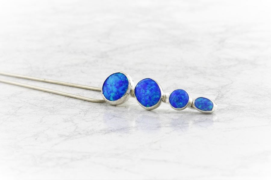 Dark blue opal pendant | Image 1