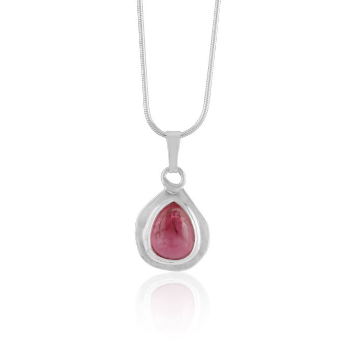 Silver pink tourmaline pendant One Of A Kind | Image 1
