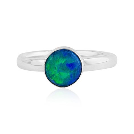 Sterling Silver and Blue Jelly Opal Ring | Image 1