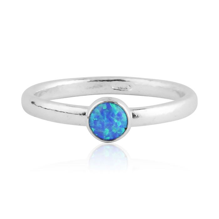 Blue opal silver ring (Other Colours Available) | Image 1