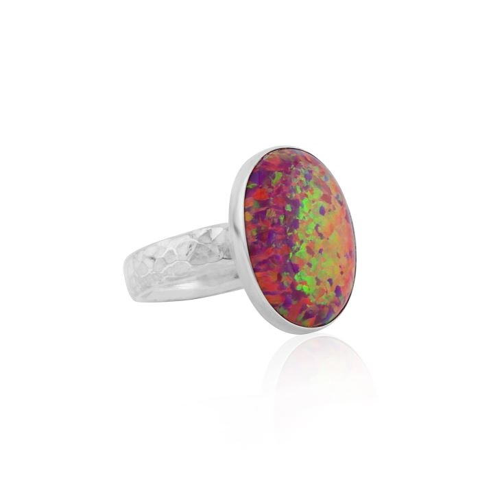 Red opal ring 10x14mm (Other Colours Available) | Image 1