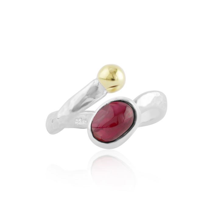 Gold and silver tourmaline ring | Image 1