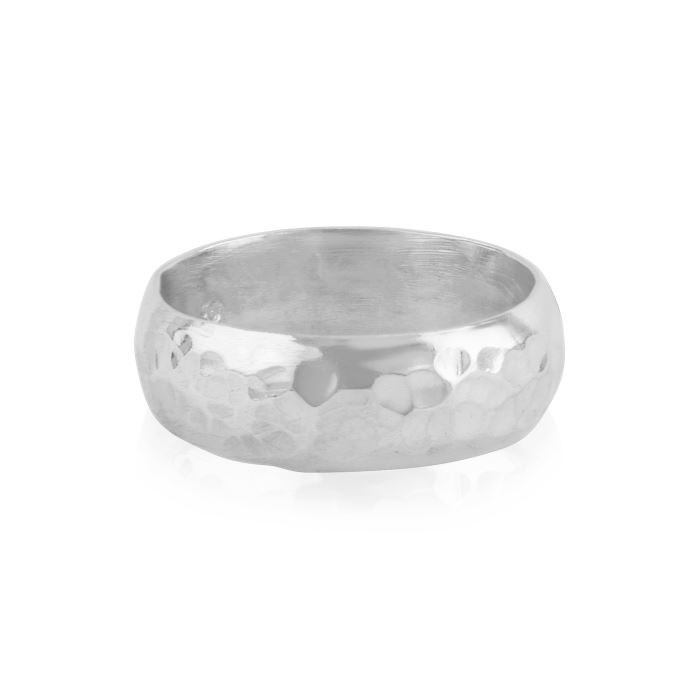 Handmade Sterling Silver Hammered Ring | Image 1