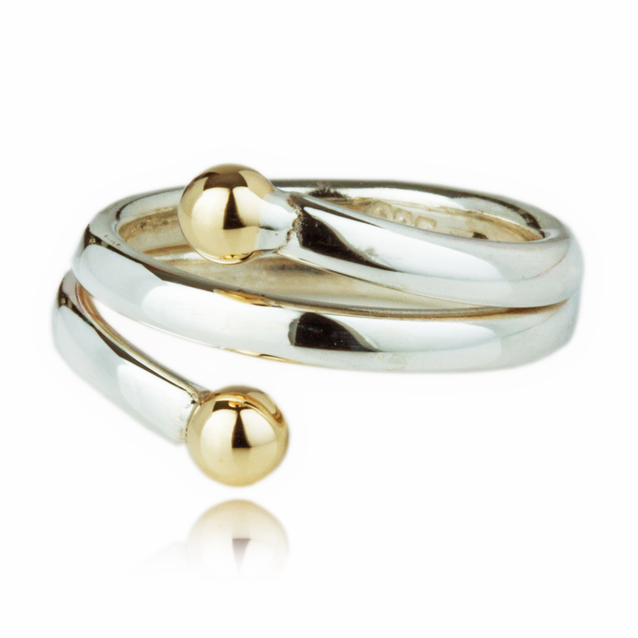 Gold and Silver Spiral Ring | Image 1