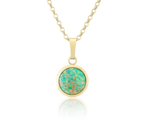 Green Opal 9ct Gold Pendant | Image 1