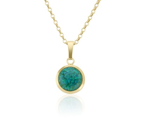 Green Opal 9ct Gold Pendant | Image 1
