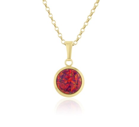 Red Opal 9ct Gold Pendant | Image 1