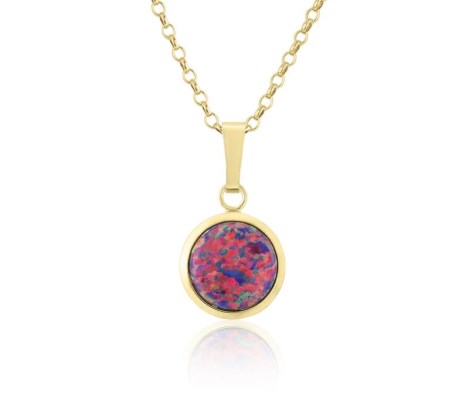 Purple Opal 9ct Gold Pendant | Image 1