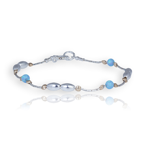 Gold and Silver Opal Bracelet | Image 1