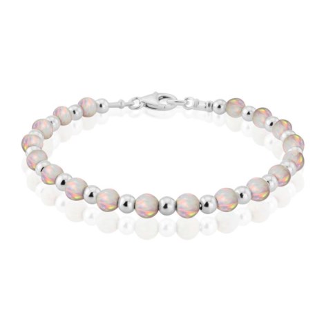 Silver Opal Bead Bracelet | Image 1