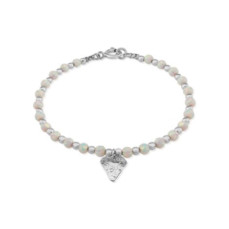 Silver Heart and Opal Bracelet | Image 1