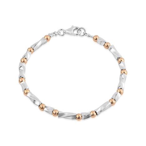 Rose Gold Silver Twist Bracelet  | Image 1