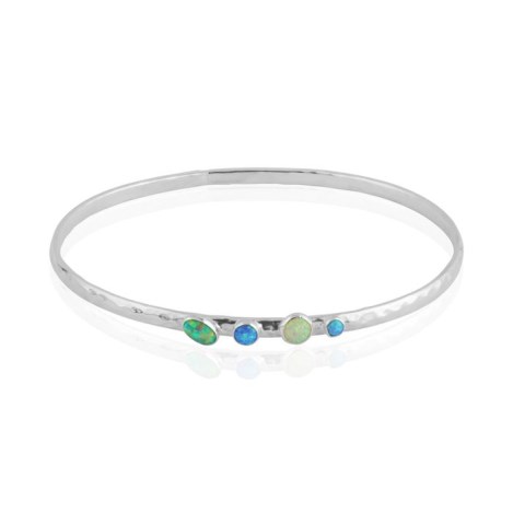 Opal and silver bangle | Image 1