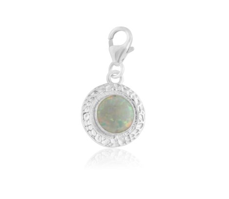 White Opal Silver Charm | Image 1
