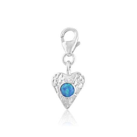 blue opal heart charm | Image 1