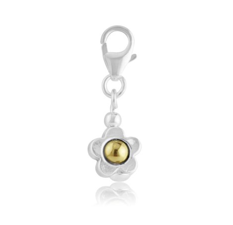 Gold and Silver Flower Charm | Image 1