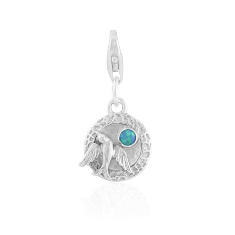 Blue opal dove charm  | Image 1