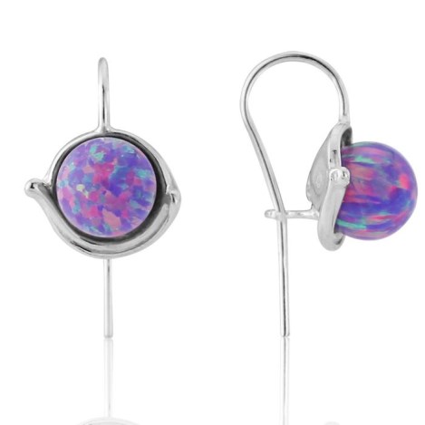 Purple Opal Large Cup Drop Earring | Image 1