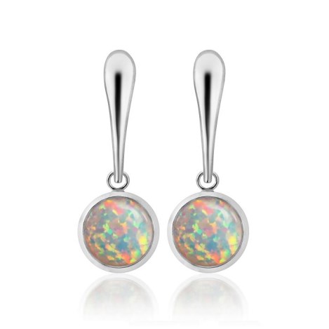 Silver Opal Drop Earrings | Image 1