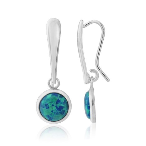 Silver Opal Drop Earrings | Image 1