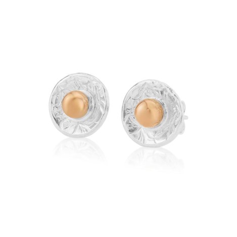 Rose Gold and Silver Stud Earrings | Image 1