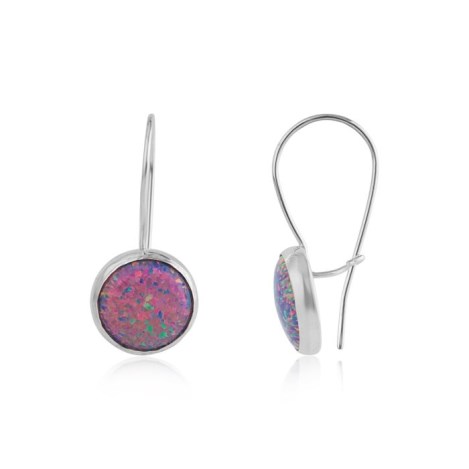 10mm Purple Opal Drop Earrings | Image 1
