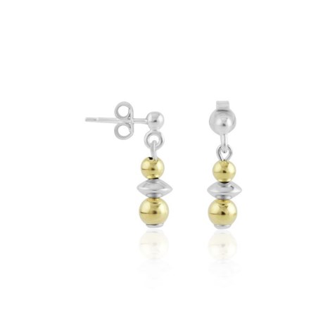 Gold and silver drop earrings | Image 1