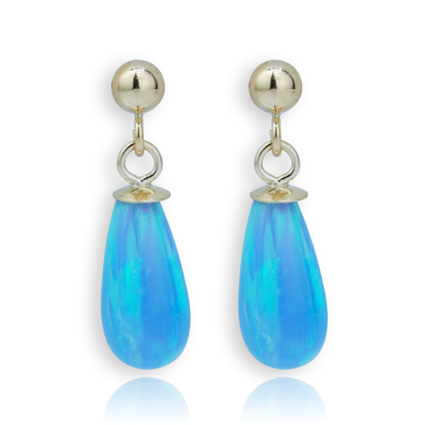 Opal and Gold Drop Earrings | Image 1