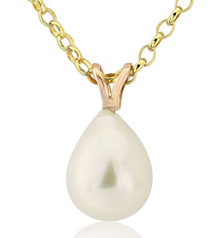 9ct Gold  and White Pearl Pendant | Image 1